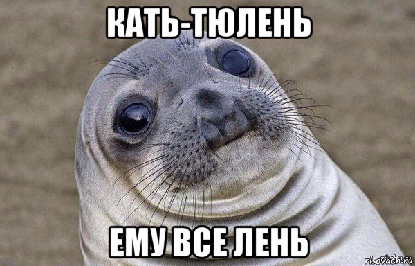 кать-тюлень ему все лень