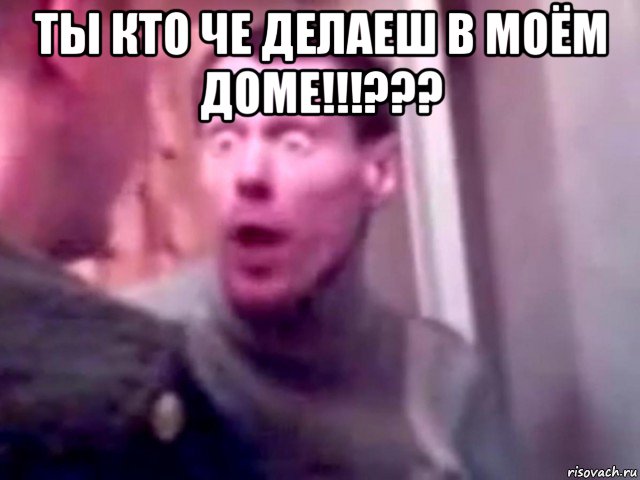 ты кто че делаеш в моём доме!!!??? , Мем Запили