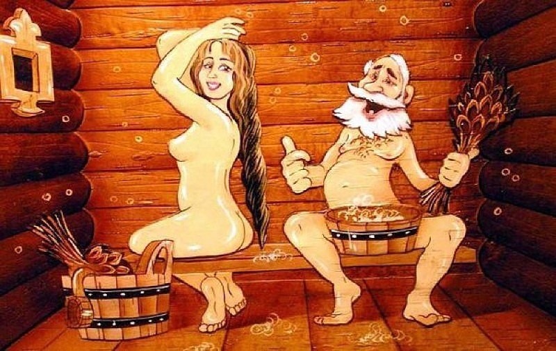 Баня бабы мужики секс 61