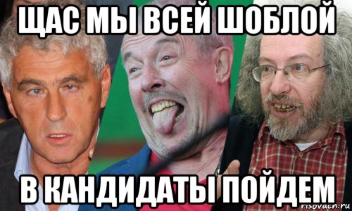 щас мы всей шоблой в кандидаты пойдем