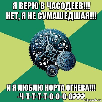 я верю в часодеев!!! нет, я не сумашедшая!!! и я люблю норта огнева!!! -ч-т-т-т-т-о-о-о-о???, Мем Часодеи