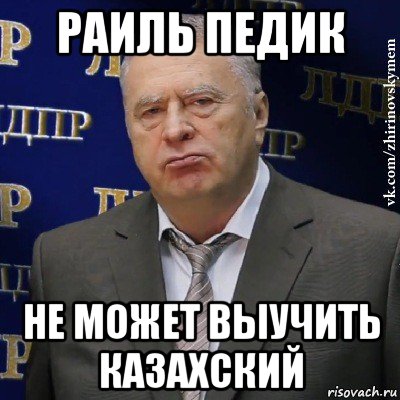 раиль педик не может выучить казахский, Мем Хватит это терпеть (Жириновский)