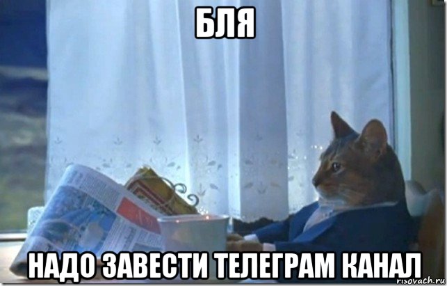 бля надо завести телеграм канал