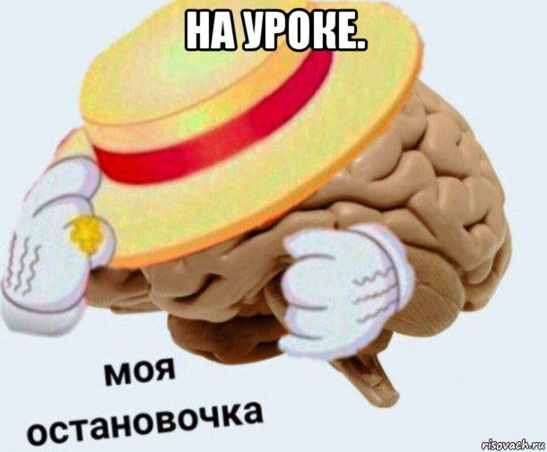 на уроке. , Мем   Моя остановочка мозг