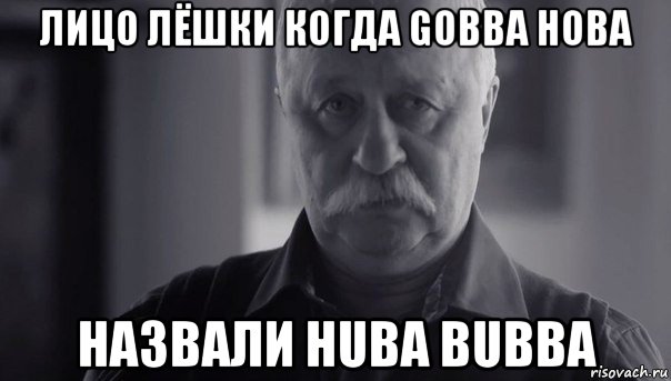 лицо лёшки когда gobba hoba назвали huba bubba, Мем Не огорчай Леонида Аркадьевича