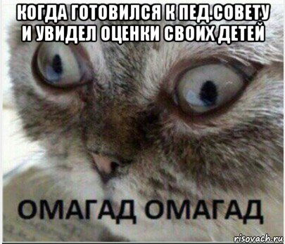 когда готовился к пед.совету и увидел оценки своих детей 