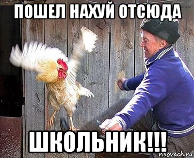 пошел нахуй отсюда школьник!!!