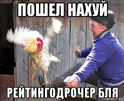 пошел нахуй рейтингодрочер бля