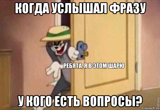 когда услышал фразу у кого есть вопросы?, Мем    Ребята я в этом шарю