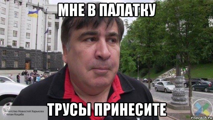 мне в палатку трусы принесите