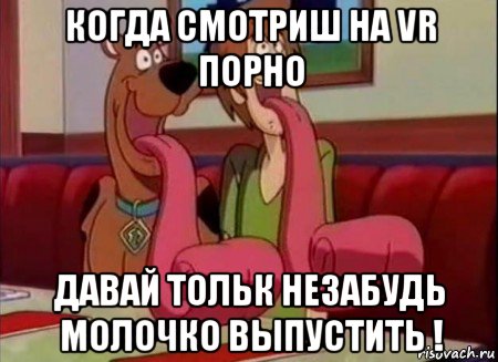 когда смотриш на vr порно давай тольк незабудь молочко выпустить !, Мем Скуби ду