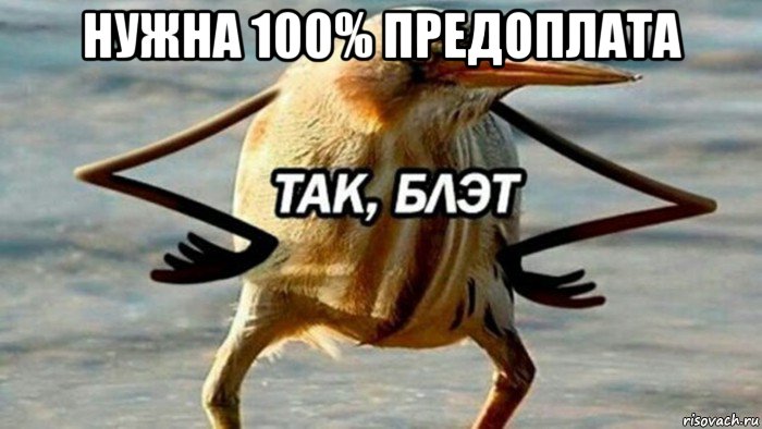 нужна 100% предоплата , Мем  Так блэт