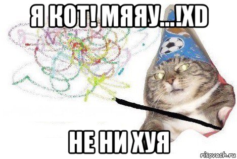 я кот! мяяу...!хd не ни хуя, Мем Вжух мем