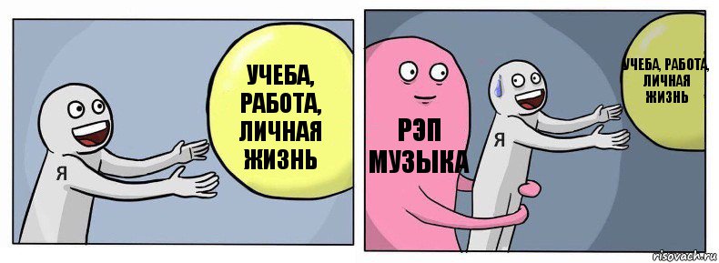 Учеба, работа, личная жизнь Рэп музыка Учеба, работа, личная жизнь, Комикс Я и жизнь