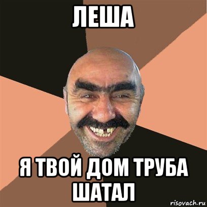леша я твой дом труба шатал, Мем Я твой дом труба шатал