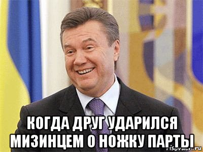  когда друг ударился мизинцем о ножку парты, Мем Янукович