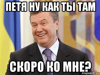 петя ну как ты там скоро ко мне?, Мем Янукович