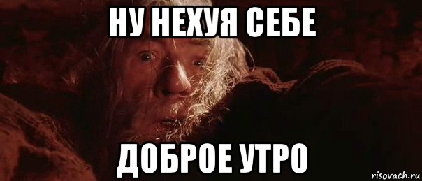 ну нехуя себе доброе утро