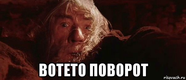  вотето поворот, Мем бегите глупцы