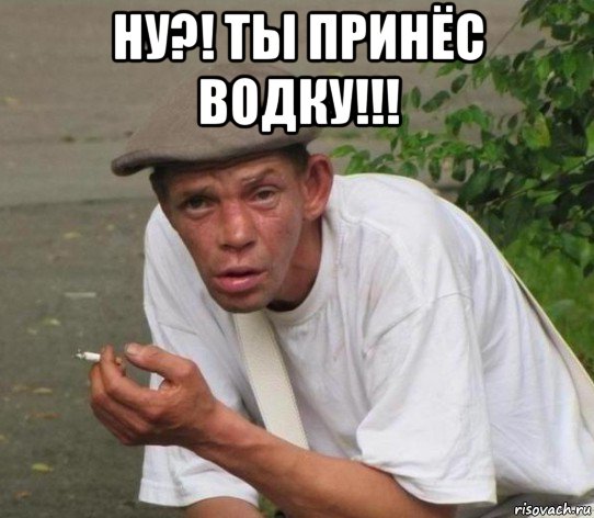 ну?! ты принёс водку!!! 
