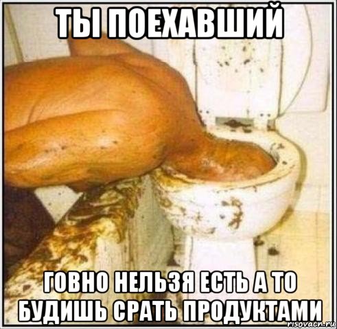 ты поехавший говно нельзя есть а то будишь срать продуктами, Мем Дайвер