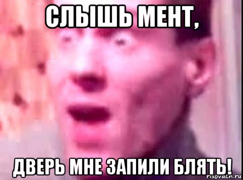 слышь мент, дверь мне запили блять!