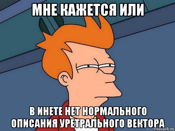 мне кажется или в инете нет нормального описания уретрального вектора, Мем  Фрай (мне кажется или)