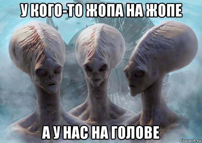 у кого-то жопа на жопе а у нас на голове