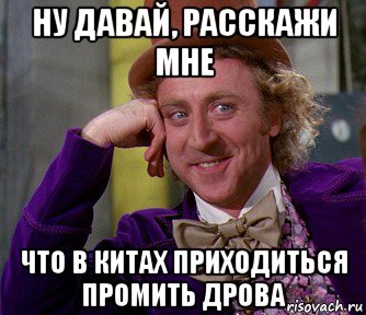 ну давай, расскажи мне что в китах приходиться промить дрова, Мем мое лицо