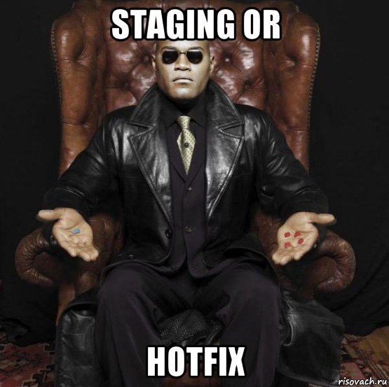 staging or hotfix