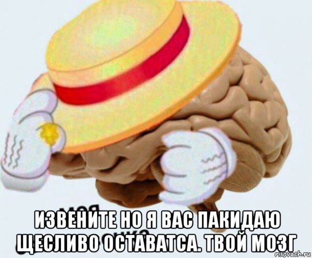  извените но я вас пакидаю щесливо оставатса. твой мозг, Мем   Моя остановочка мозг