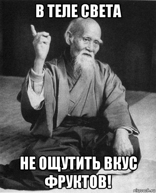 в теле света не ощутить вкус фруктов!, Мем Мурый старец-сэнсей