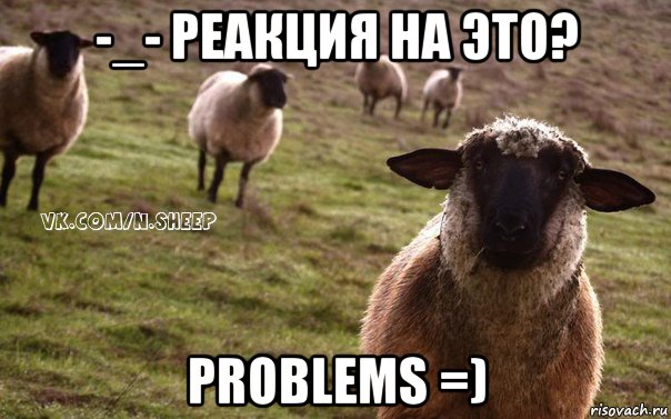 -_- реакция на это? problems =)