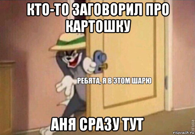 кто-то заговорил про картошку аня сразу тут, Мем    Ребята я в этом шарю