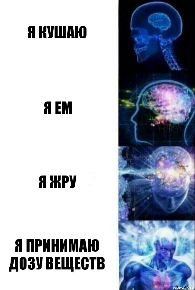 я кушаю Я ем Я жру Я принимаю дозу веществ, Комикс  Сверхразум