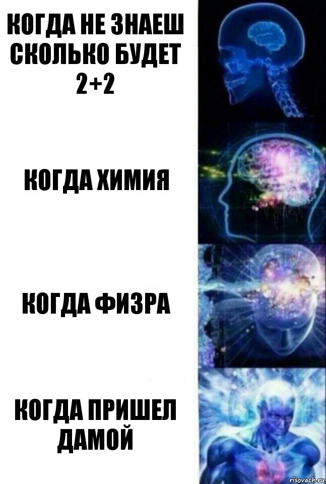 когда не знаеш сколько будет 2+2 когда химия когда физра когда пришел дамой, Комикс  Сверхразум