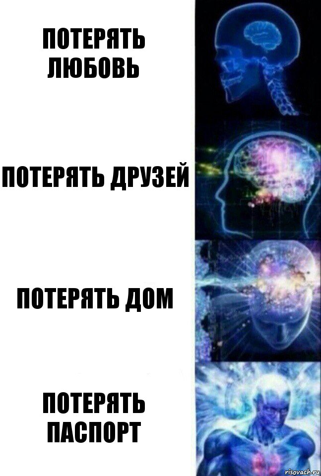 Потерять любовь Потерять друзей Потерять дом Потерять паспорт, Комикс  Сверхразум