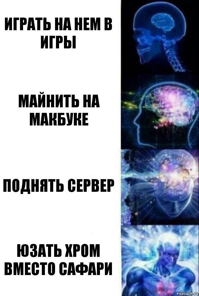 играть на нем в игры майнить на макбуке поднять сервер юзать хром вместо сафари, Комикс  Сверхразум