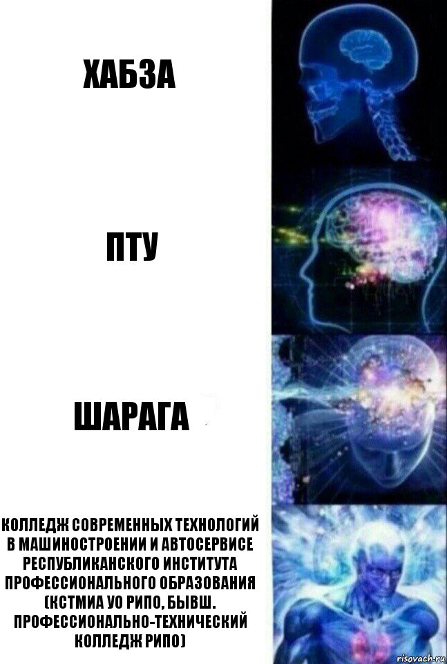 ХАБЗА ПТУ ШАРАГА Колледж современных технологий в машиностроении и автосервисе Республиканского института профессионального образования (КСТМиА УО РИПО, бывш. Профессионально-технический колледж РИПО), Комикс  Сверхразум