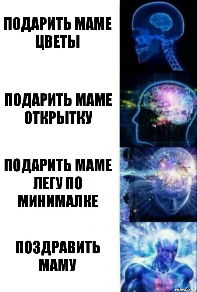 Подарить маме цветы Подарить маме открытку Подарить маме легу по минималке Поздравить маму, Комикс  Сверхразум