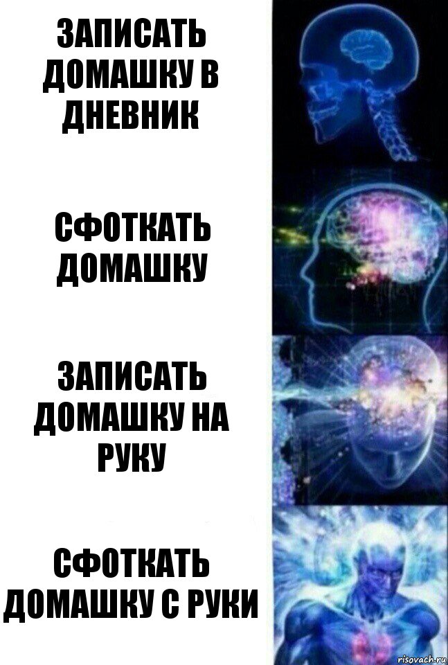 записать домашку в дневник сфоткать домашку записать домашку на руку сфоткать домашку с руки, Комикс  Сверхразум