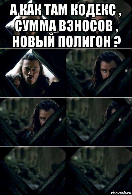 а как там кодекс , сумма взносов , новый полигон ? 