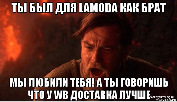 ты был для lamoda как брат мы любили тебя! а ты говоришь что у wb доставка лучше, Мем ты был мне как брат