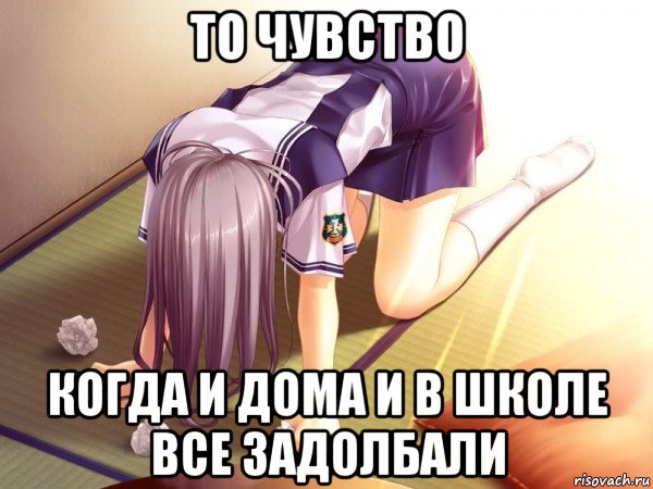 то чувство когда и дома и в школе все задолбали, Мем тян