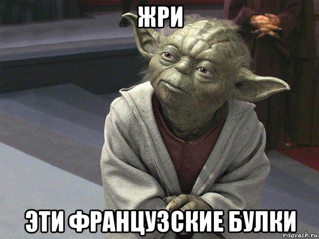 жри эти французские булки, Мем  Йода