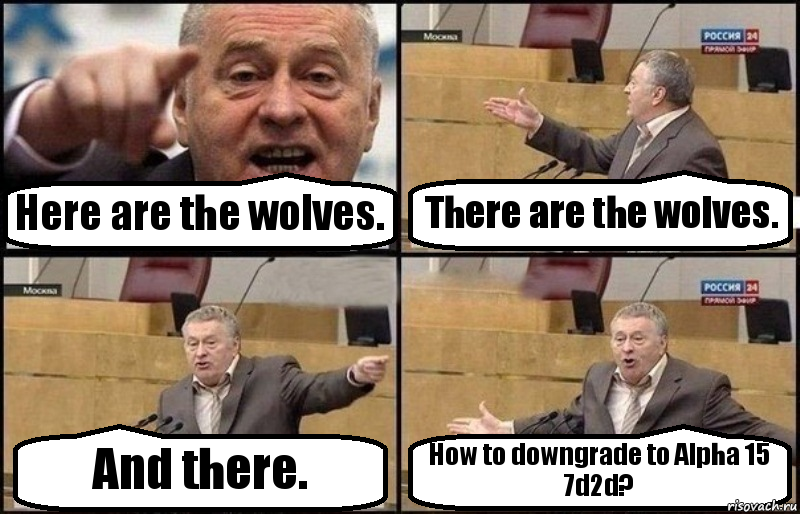 Here are the wolves. There are the wolves. And there. How to downgrade to Alpha 15 7d2d?, Комикс Жириновский