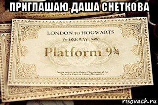 приглашаю даша снеткова , Мем Билет на Хогвартс-экспресс