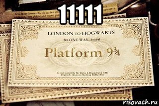 11111 , Мем Билет на Хогвартс-экспресс