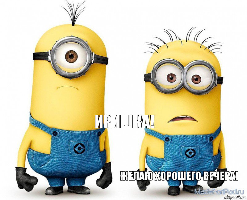 Иришка! Желаю хорошего вечера!