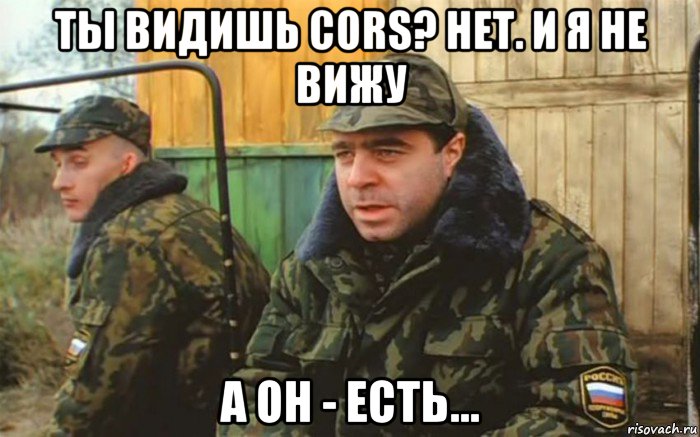 ты видишь cors? нет. и я не вижу а он - есть...